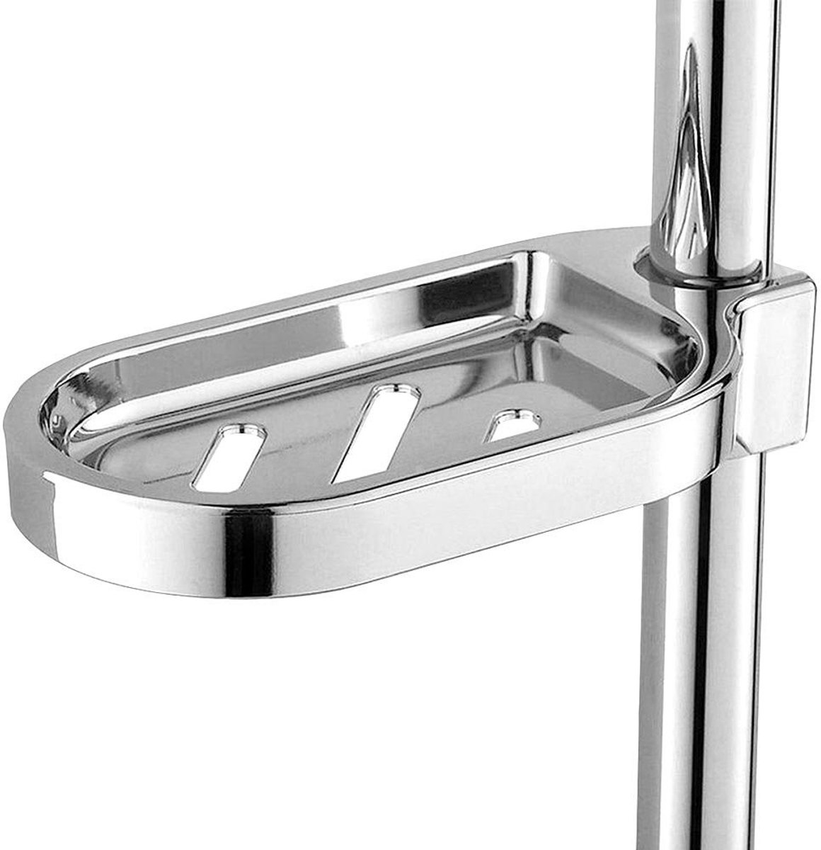 Dailygoods- Zeepbakjeshouder grote ABS - Zeepdispenser wandmontage - Badkameraccessoires - Douchestang houder - Eenvoudig te installeren - Praktisch ontwerp