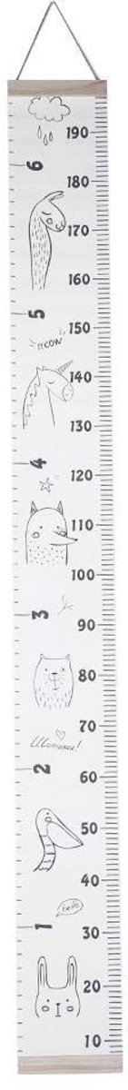 Dailygoods- Hoogtemeetliniaal Grappig Ontwerp - Houten Groeimeter - Muursticker Kinderen - Hoogte Maatregel - Decoratie - Waterdicht en Duurzaam