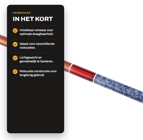 Solidchoice- Handstok Draagbaar - Intrekbare Hengel - Telescopische Paal - Zoetwater Vissen - Harde Visuitrusting - Geschikt voor Diverse Visplaatsen van Solidchoice — afbeelding 2