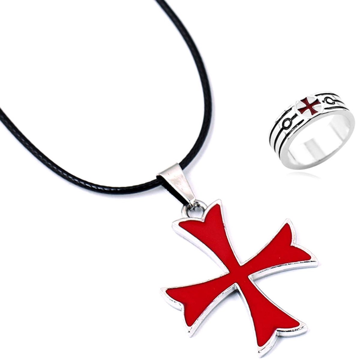 Dailygoods- Kruisridder - 2 Stuks - Gelegeerd Staal - Sieraden - Sieradenhouder - Charmante Uiterstraling - Perfect Cadeau - Sieraad