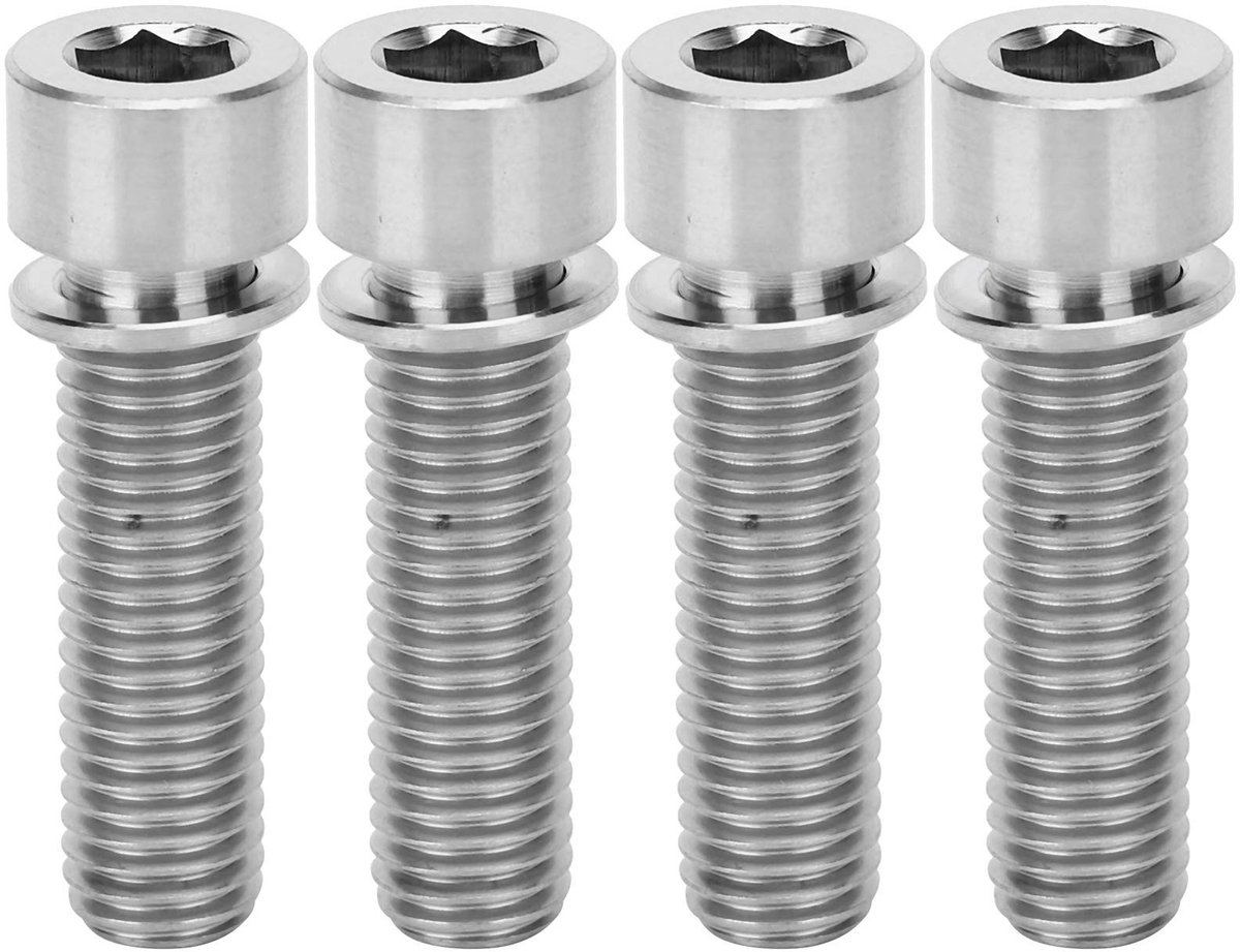 Dailygoods- Stuurpenbouten 4 Stuks - Titaniumlegering - M7x25mm - Lichtgewicht - Duurzaam - Corrosieweerstand - Fiets Schroeven