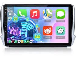 Hexinex Autoradio - Geschikt voor Peugeot 208 (2012–2019) & 2008 (2013–2019) - 2+64GB Carplay FM