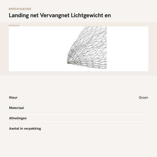 Vervangnet - landing net - handnet beschikbaar voor volwassenen - vissen - hengelsport van Waterside. — afbeelding 3