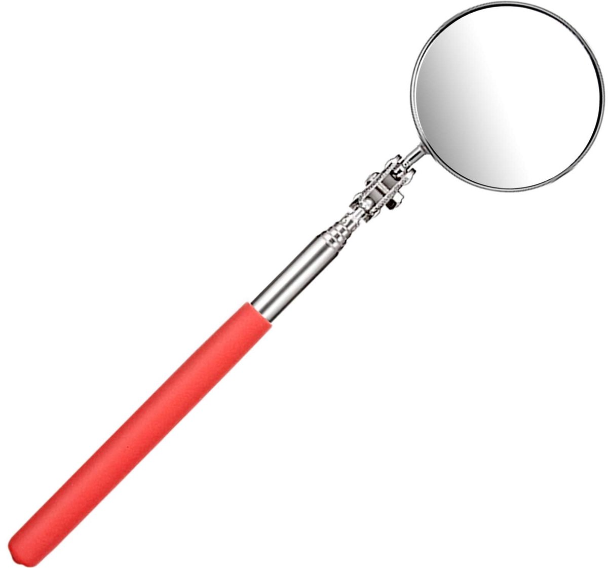 Dailygoods- Inspectiemirror 150-685mm - Verstelbare Handspiegel - Roestvrij Stalen Beugel - Opvouwbaar - 360 Graden Zicht - Ideaal voor Onderhoud