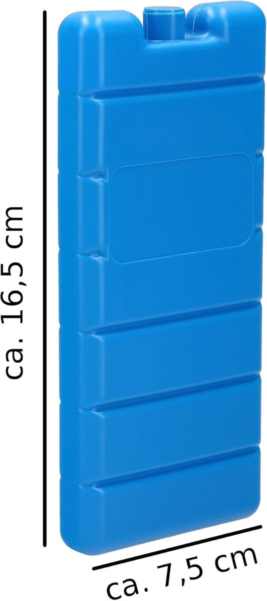 4x koelelementen - koeltas & koelbox - 12 uur lange koeling - 200 g per stuk - 7,5 x 16,5 x 2 cm — afbeelding 5