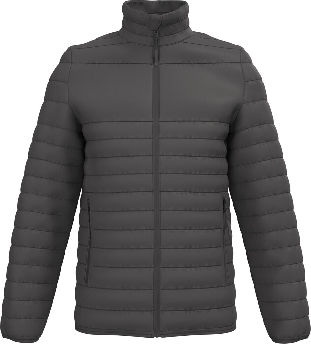 iDeal Basic Brand Gewatteerde heren donsjas IB6175 Dark Grijs