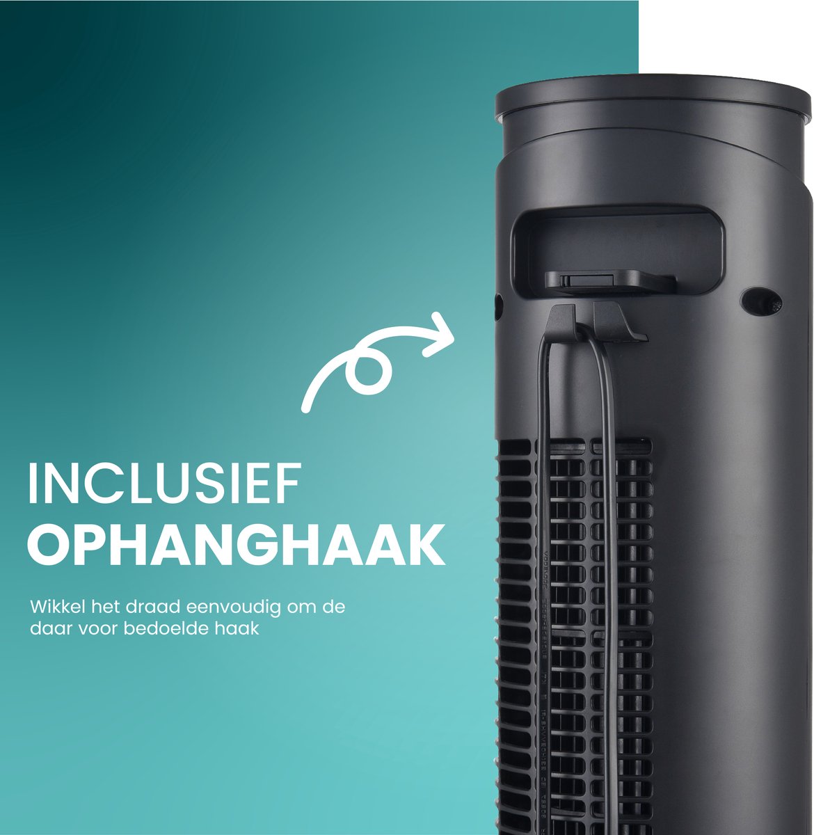 AirKing Torenventilator 117cm - Kolomventilator met Afstandsbediening - Ventilator staand met Timer - 3 Snelheidsstanden - Oscillatie & Dimbaar LED Scherm - Energiezuinig - Koelventilator voor Kamer - Zwart — afbeelding 11
