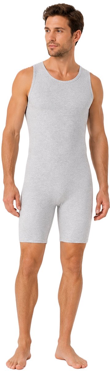 Hansop Body rugrits grijs mouwloos XL