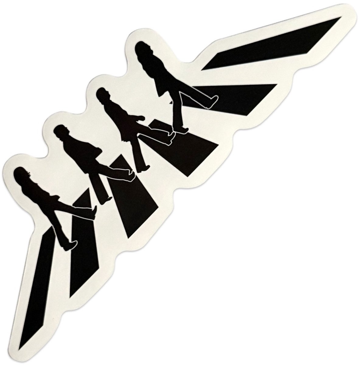 The Beatles - Crossing Sticker - Wit/Zwart