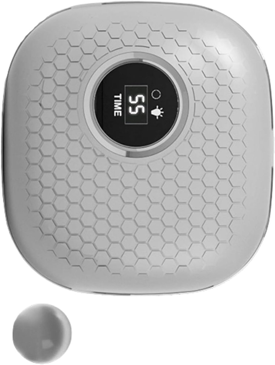 Gecombineerde Smart Reach-lensreiniger: een combinatie van onhoorbare reiniging, LED-verlichting, make-upspiegel en draagbare opbergcase voor uitgebreide verzorging met diverse reinigingsmethoden（Grijs）