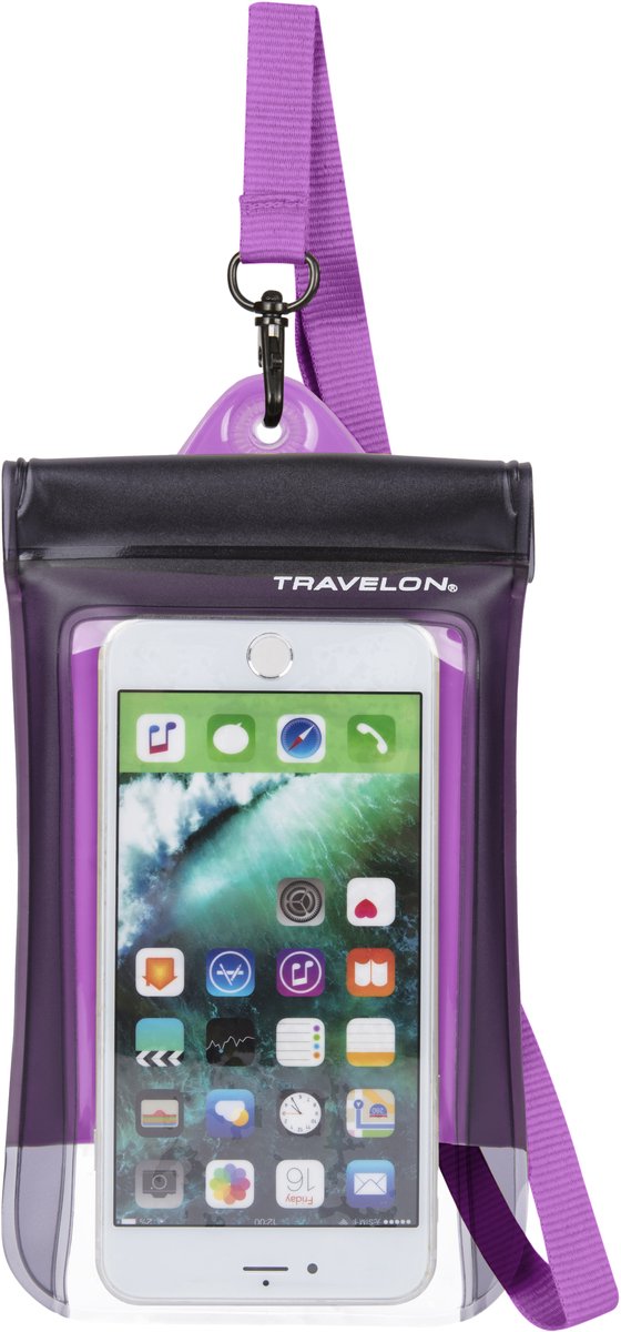Travelon Waterbestendige Telefoon Hoes – Onderwater Tot 20 Meter - Blijft Drijven - iPhone & Android - Oranje