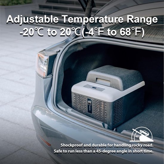 Elektrische koelbox 12L - mini compressor koelbox en vriesbox 12V - draagbare autokoelkast voor camping, auto, camper, vrachtwagen en boot - met USB-aansluiting — afbeelding 3