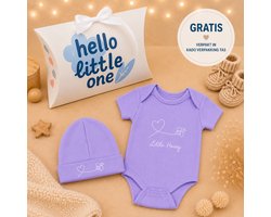 Blijeitje - Baby Cadeau Meisje – Luxe Kraamcadeau met Romper & Mutsje – Babyshower Geschenk Newborn – Hello Little One Honey Bee