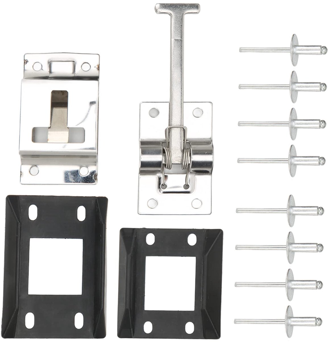 Dailygoods- Deuropener Hoogwaardige Kwaliteit - T-Deuropener - Roestvrij Staal 316 - Set van 4 Stuks - Geschikt voor RV/Caravan - Duurzaam en Betrouwbaar