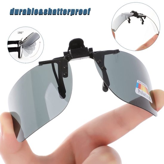 Dailygoods- Clip-on Zonnebril Gepolariseerd - Anti-verblinding - Uniseks - Voor Bijziendheid - UV-bescherming - Duurzaam Vouwmechanisme van Dailygoods — afbeelding 4