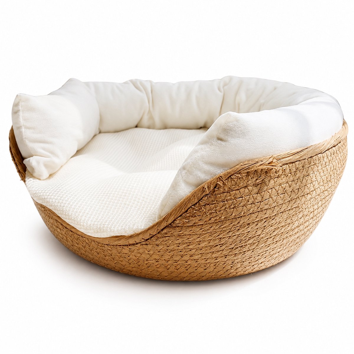 Lifero Hondenmand - Honden bed - Honden kussen - Verkoelde Mand Hond - Binnen Nest voor Hond - Handgeweven Manden - Kattenmand