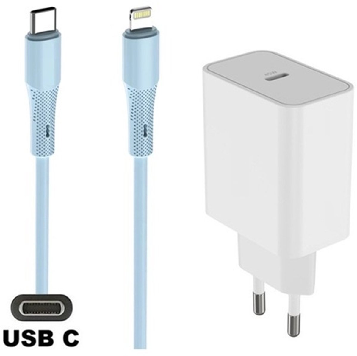 45W super snellader + 1,0m USB C naar Lightning kabel. Universele PD lader. Oplader adapter past op Apple iPhone 11, 11 Pro, 11 Pro Max, iPhone 12, 12 Mini, 12 Pro, 12 Pro Max