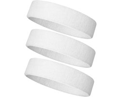 Hestya 3 Pack Zweetbanden Katoen Sport Hoofdbanden Atletische Hoofd Elastische Zweet Band voor Sport