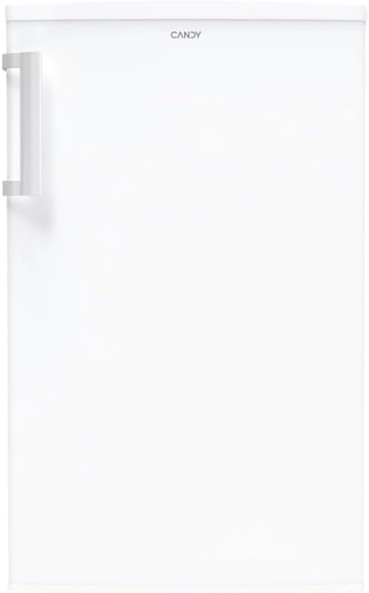 Candy COT1S45EWH Mini Fridge with Freezer 106 Litres for Table, Room, Office, Noiseless, Temperature Adjustable, 50 x 57 x 84 cm, Class F, White