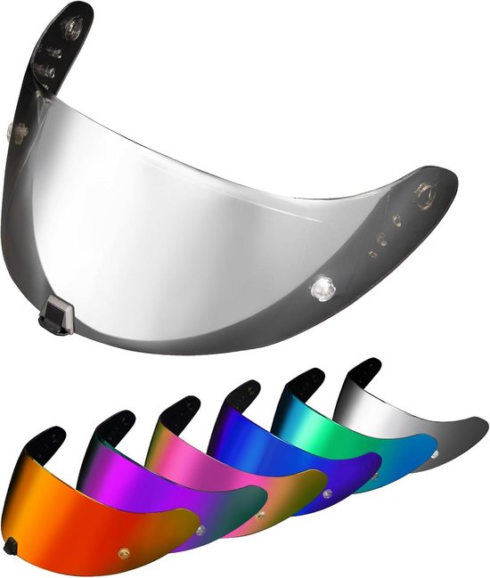 PSLER Helmet Visor for EXO 520 1400 R1 Tinted Visor for Scorpion EXO 391 520 1400 R1 Motorcycle UV Protection Face Shield Replacement Accessories (Transparent Silver)
