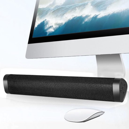 Bluetooth Soundbar - Draadloze Speaker - Muziek Streamen - Ingebouwde Subwoofer - 42 cm Lang - Zwart — afbeelding 3