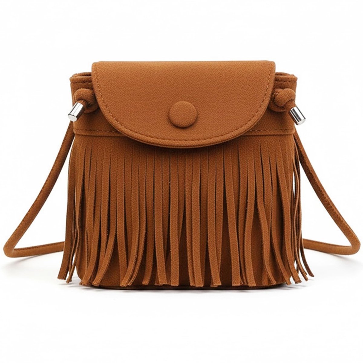 Dailygoods- Schoudertas Retro 70s - Handtas met Kwastje - Boho Chic - Vintage Y2K - Crossbody Tas - Hoogwaardige Afwerking