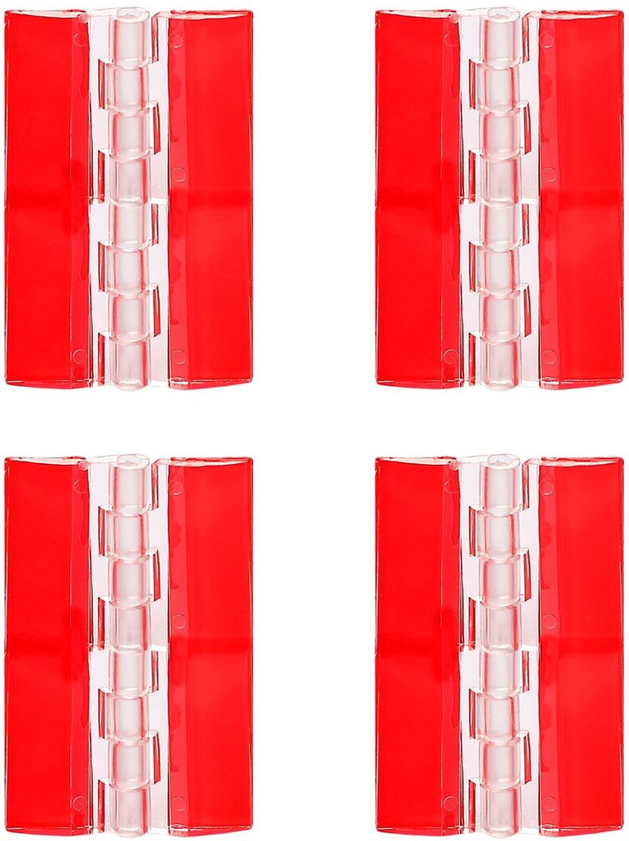 Dailygoods- Scharnieren Transparant - Kunststof Scharnieren - Kleine Scharnieren - Zelfklevende Scharnieren - 4 Stuks - Draaibaar 275° - Kunststof Scharnier