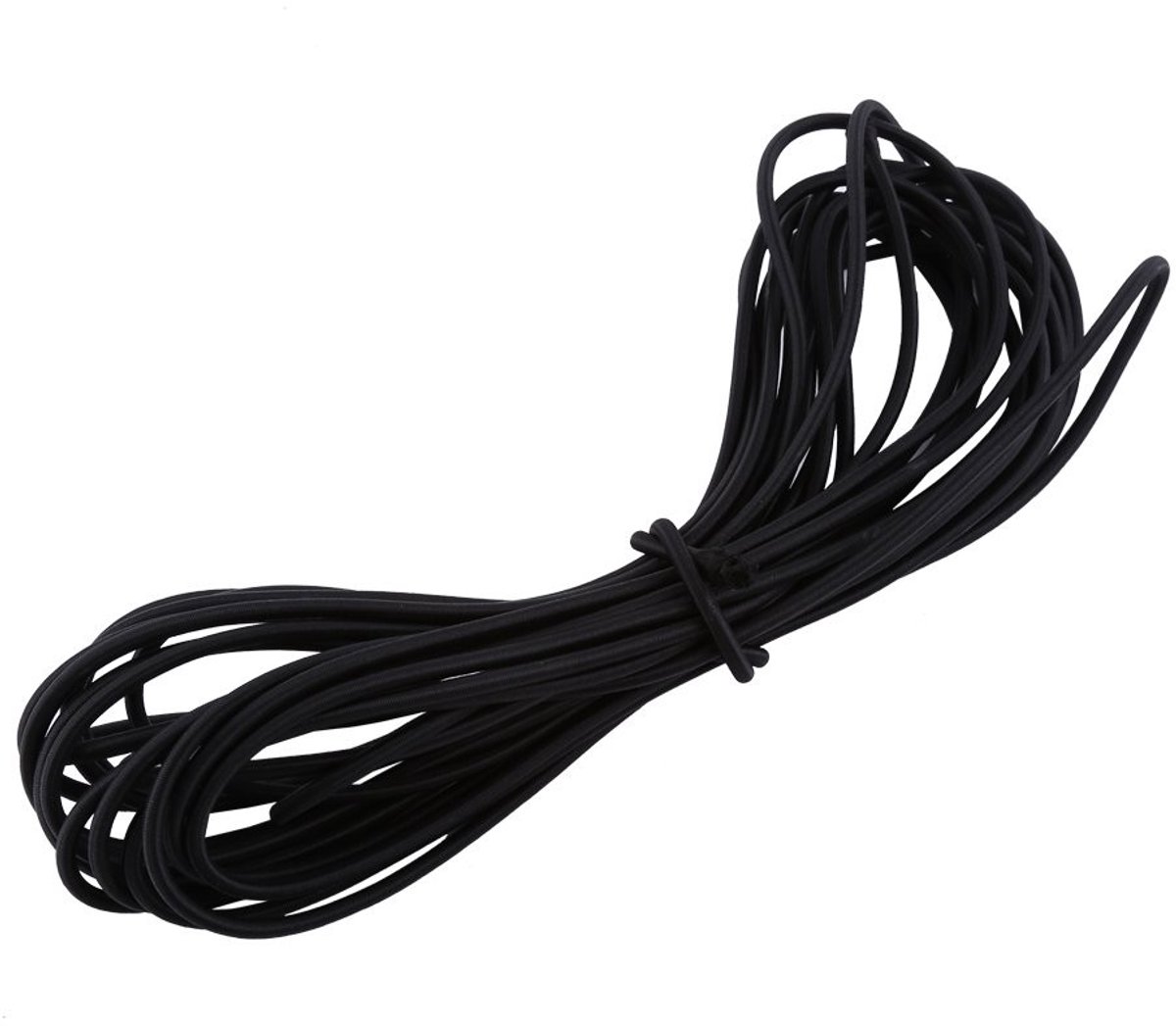 Dailygoods- Bungee Touw 10 Meter - Elastisch Koord 4 mm - Zwart - UV-bestendig - Slijtvast - Lichtgewicht