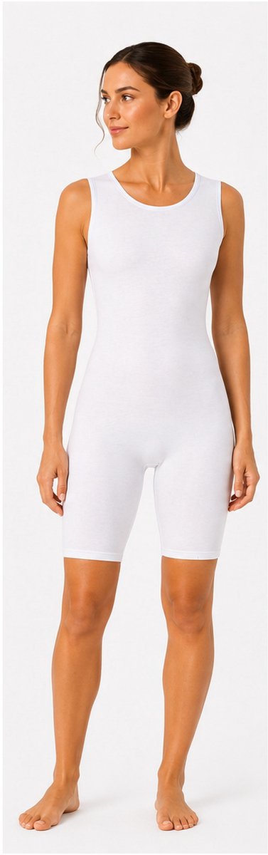 Hansop Body Rugrits mouwloos wit XL