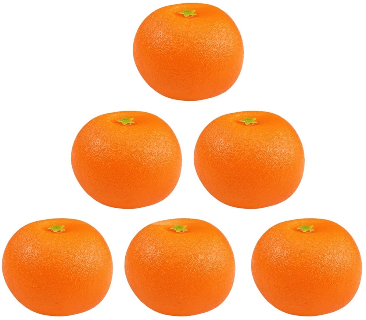 Dailygoods- Kunstvruchten 6 Stuks - Kunstmatige Sinaasappels - Decoratie Fruit - Fotografie-Rekwisieten - Duurzaam Schuim - Lichtgewicht Materiaal - Nepfruit