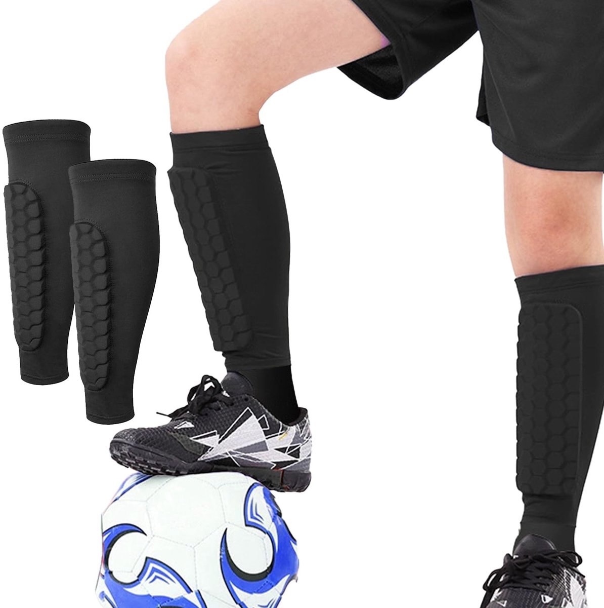 Dailygoods- Scheenbeschermers Voetbal - Scheenbeschermers Kind - Scheenbeschermers Tieners - Scheenbeschermers Volwassenen - Hoogwaardig Materiaal - Comfortabele Pasvorm - Sportbescherming