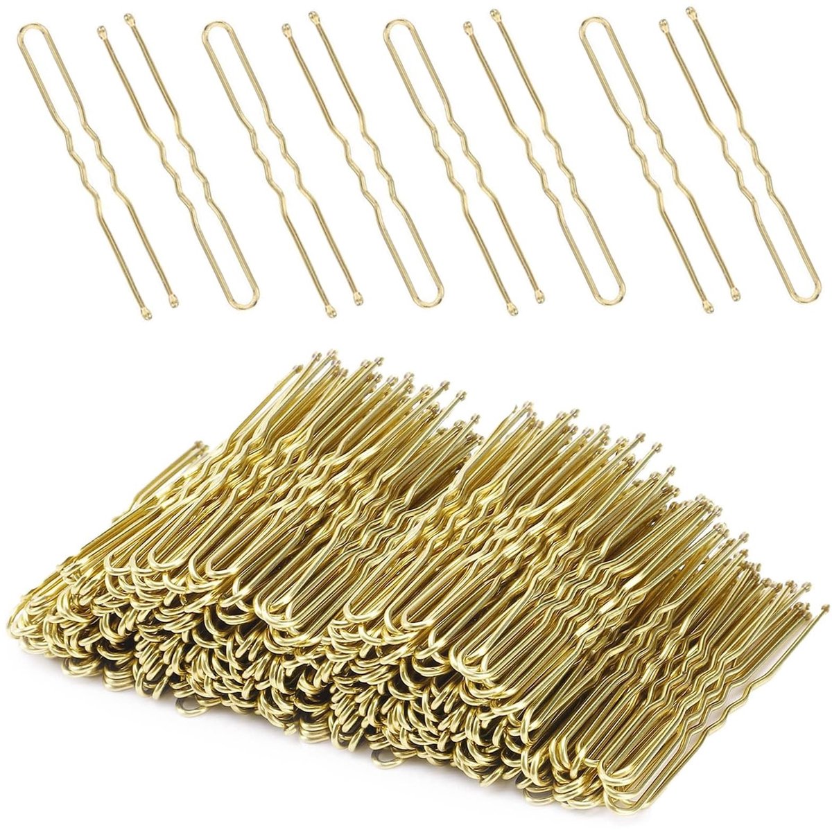 Dailygoods- Haarknotspelden 200 stuks - U-vormige Spelden - Haarspelden voor Vrouwen - Franse Twist Clip - Haarstylingaccessoires - Metalen Bobbyspelden