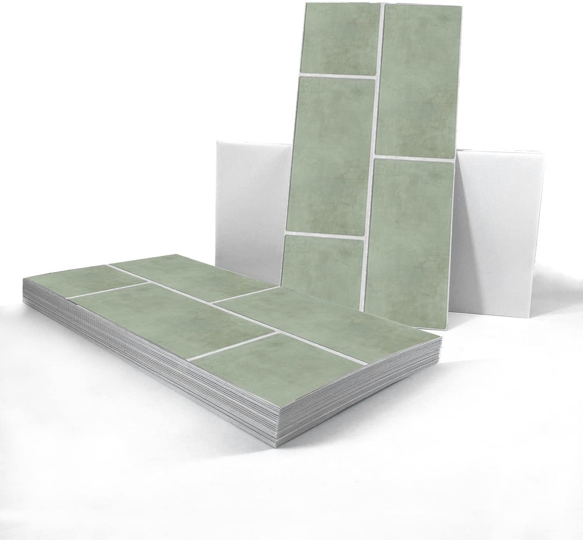 Dailygoods- Vloertegel Antislip - Vloerstickers - PVC - Zelfklevend - Decoratie - 30cm x 15cm - 24 Stuks Set - Vloersticker