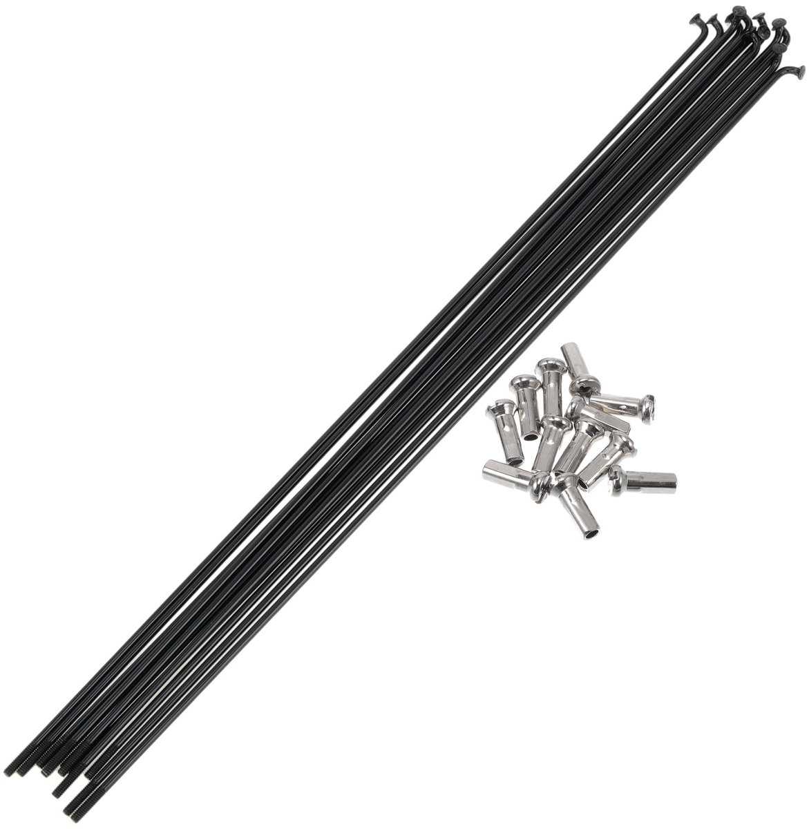 Dailygoods- Fiets Spaken 14G 265mm - 304 Roestvrij Staal - Zwart - Set - Duurzaam - Voor Fietswielen - Wielspaken