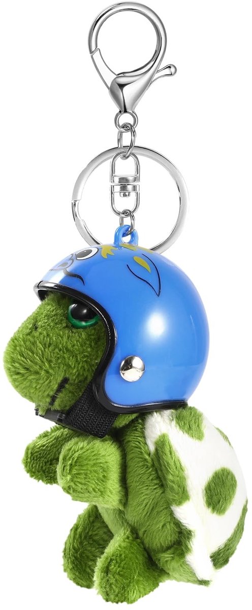 Dailygoods- Sleutelhanger Schattig Schildpad - Pluche Sleutelhanger - Gepersonaliseerde Sleutelhanger - Sleutelhanger Auto - Sleutelhanger Tasdecoratie - Afneembare Helm