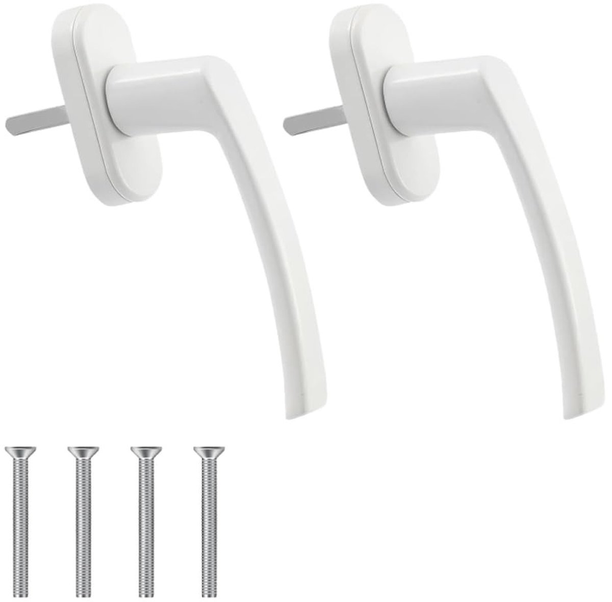 Dailygoods- Raamgreep Aluminium - Set van 2 - Ergonomisch Design - Voor Ramen/Balkondeuren - Borgpenlengte 35 mm - Robuust/Duurzaam - Deurgreep