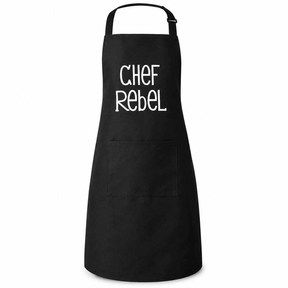 Chef Rebel® - Keukenschort - Zwart - Verstelbaar - Professioneel - Waterafstotend - Chef Rebel Logo