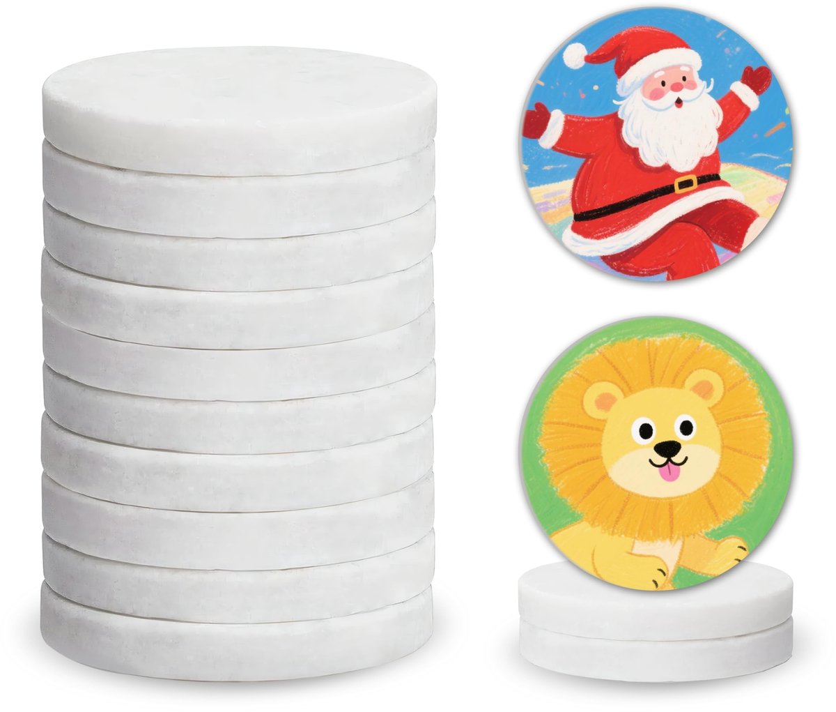 Dailygoods- Schilderset voor Kinderen - 16 Marmeren Stenen - Creatieve Activiteiten - Schilderen - Duurzaam - Geschikt vanaf 5 Jaar - Schildersteenset