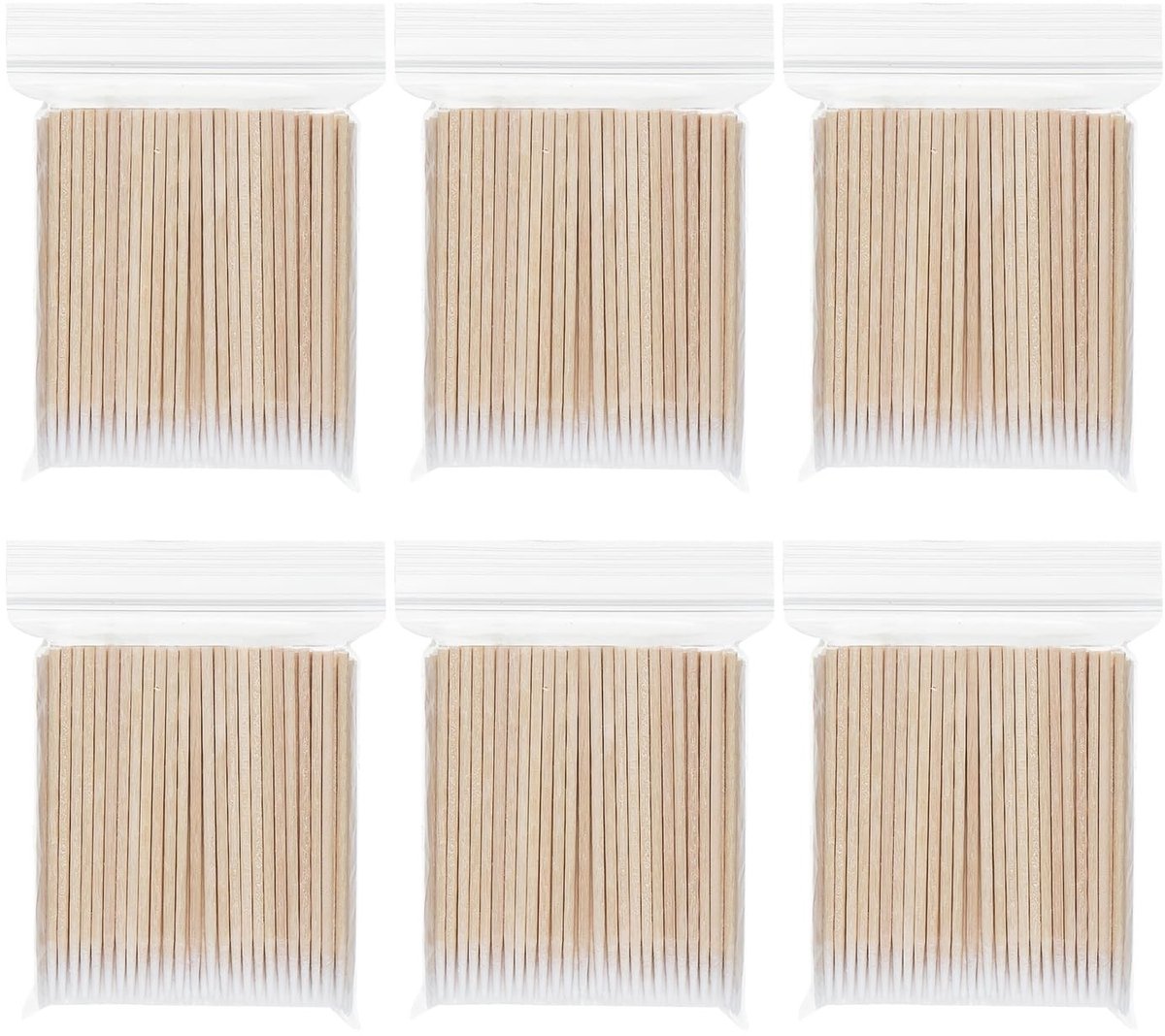 Dailygoods- Wattenstaafjes 600 stuks - Puntige Wattenstaafjes - Houten/Katoenen Staafjes - Wegwerp Reinigingsstaafjes - Geschikt voor Tatoeages - Veilig en Betrouwbaar - Cosmetische Wattenstaafjes