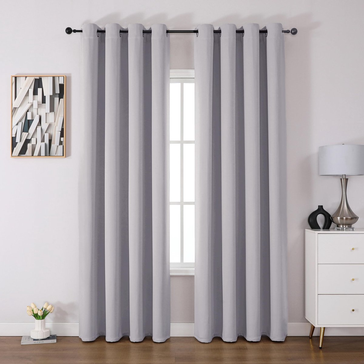 Dailygoods- Verduisteringsgordijnen thermisch - Gordijnen met inslagringen - Geluidsisolatie - Zacht - Duurzaam - Koudebescherming
