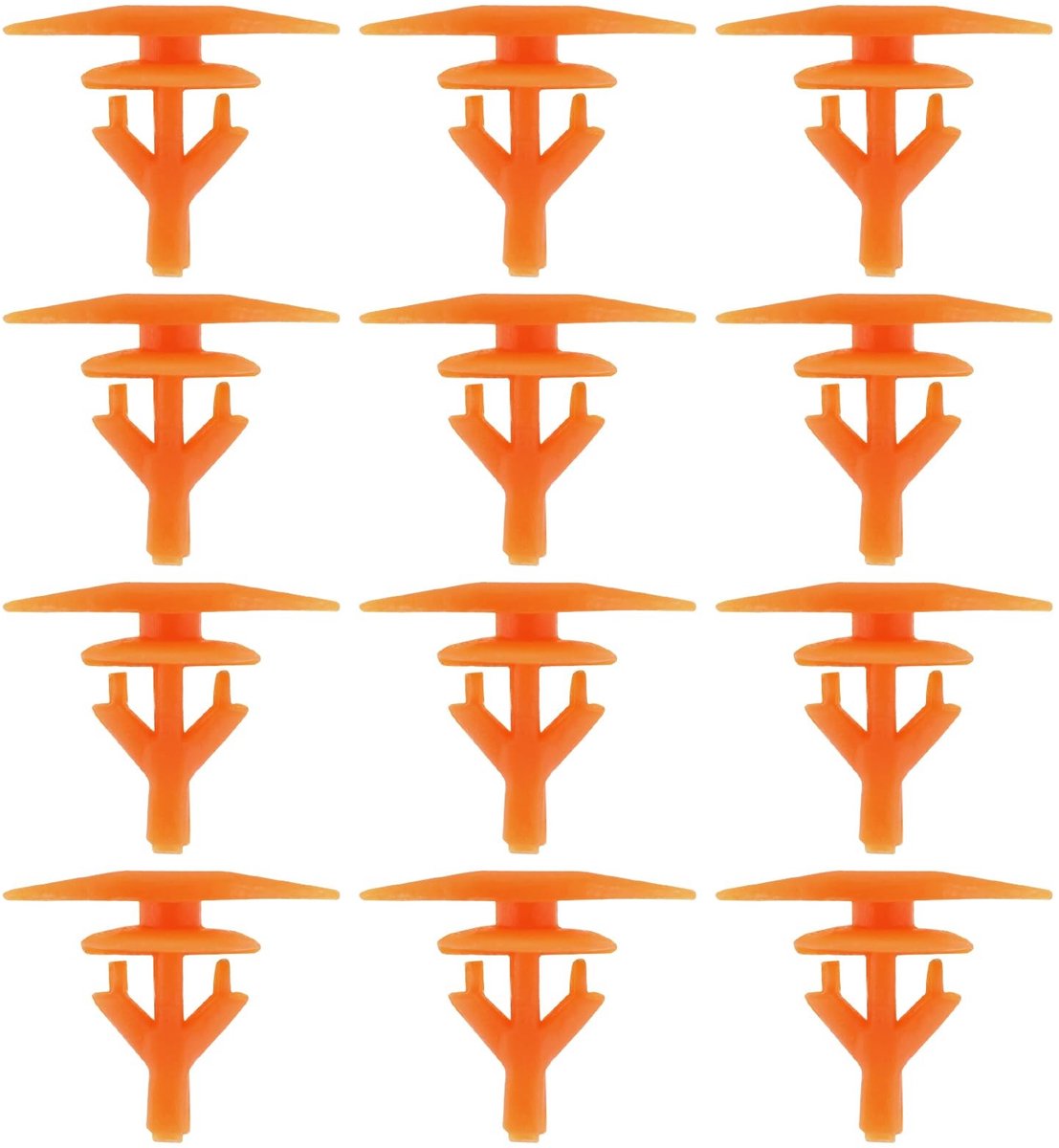 Dailygoods- Afdichtstrip Bevestigingsclip 50 Stuks - Kunststof - Compatibel met Jaguar XF - Duurzaam - Eenvoudig te Installeren - Oranje - Deurbekleding Clips