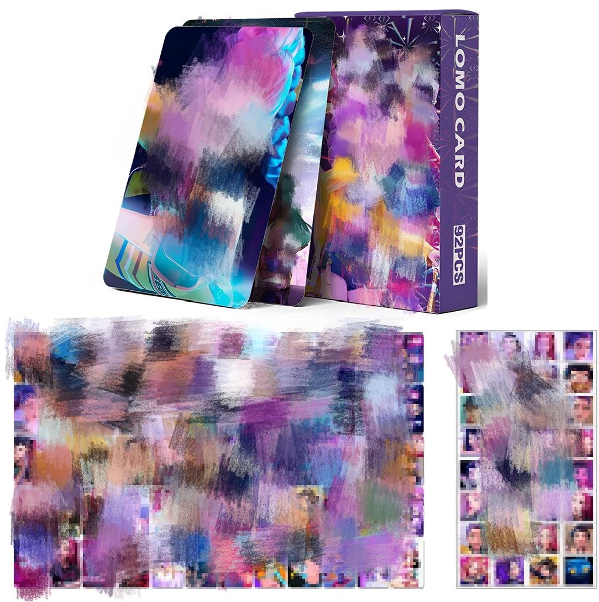 Dailygoods- Fotokaarten 60 stuks - Kpop Kaarten - 32 Stickers - Duurzaam Papier - Verjaardagscadeau - Afmetingen 84 x 53 mm - Kaartenset