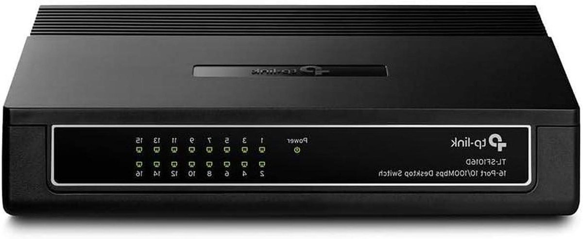 Netwerk Switch - Ethernet Hub - Netwerk Uitbreiding - Energiezuinig Ontwerp - 16 Poorten - Zwart