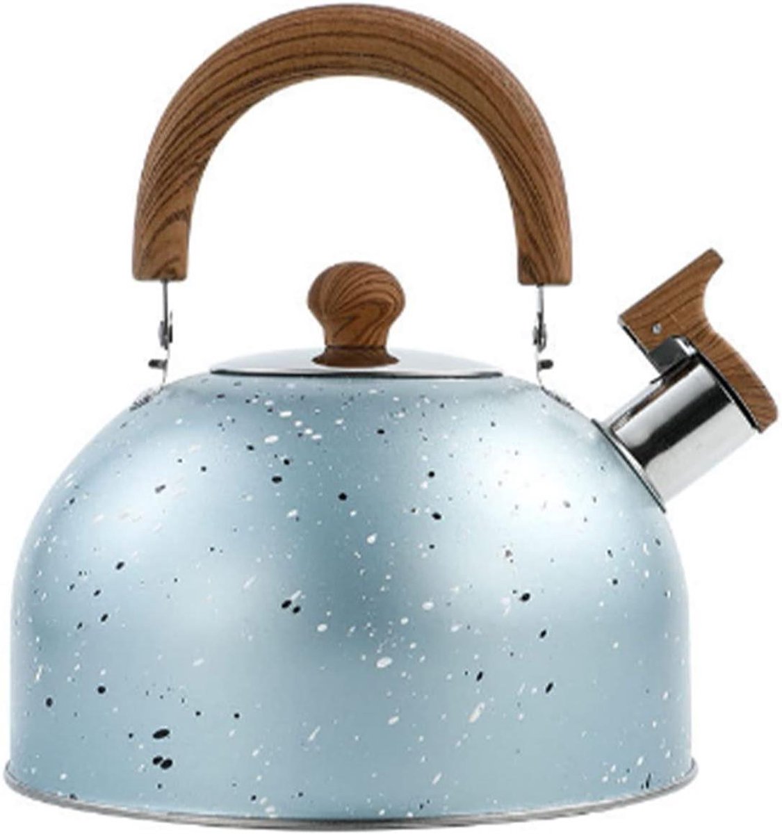 Theeketel Roestvrijstaal - Waterkoker Fluitend - Thee Zetten - Luid Fluitje - 2 Liter - Blauw