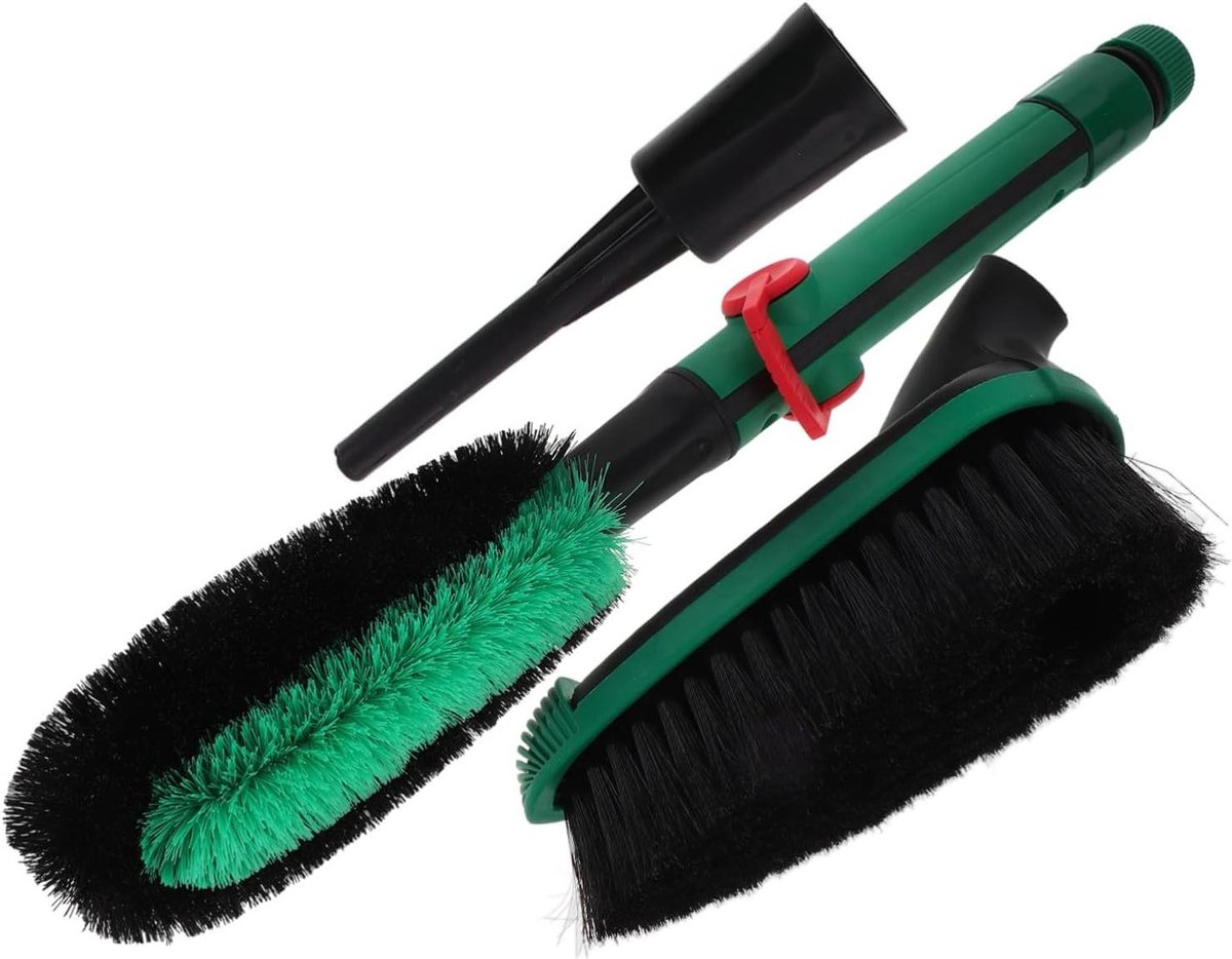 Autowas Borstelset - Reinigingsborstel - Voertuig Glans - Zachte Borstelharen - 41 cm Lengte - Groen