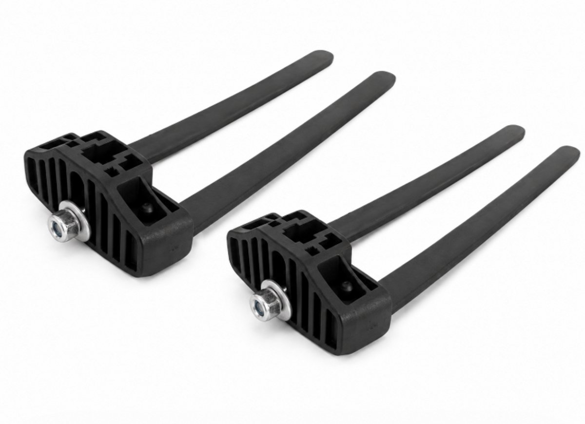 Rieba® Fiets Montageset voor Ringslot - Slot Fiets - Flexibele Bevestiging - Voor Fietsen zonder Montagegaten - Geschikt voor Stalen en Aluminium Frames - Eenvoudige Installatie - Inclusief Bevestigingsmateriaal - Zwart