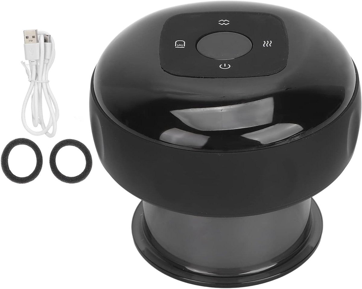 Elektrisch Schrapend Massageapparaat - Guasha Tool - Huidcel Activering - Intelligente Temperatuurregeling - 9 x 9 x 8 cm - Wit