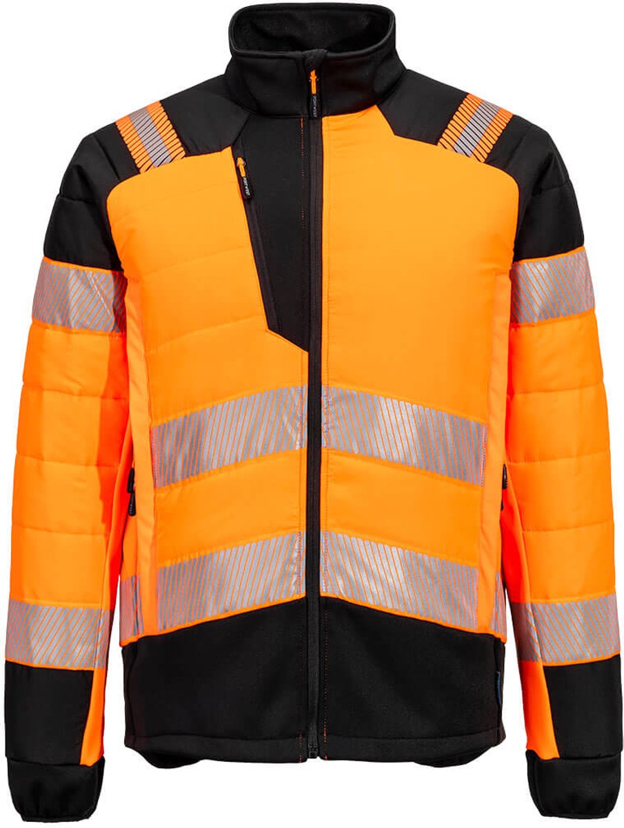 Portwest PW3 Hi-Vis Hybride Baffle Jack T170 Oranje