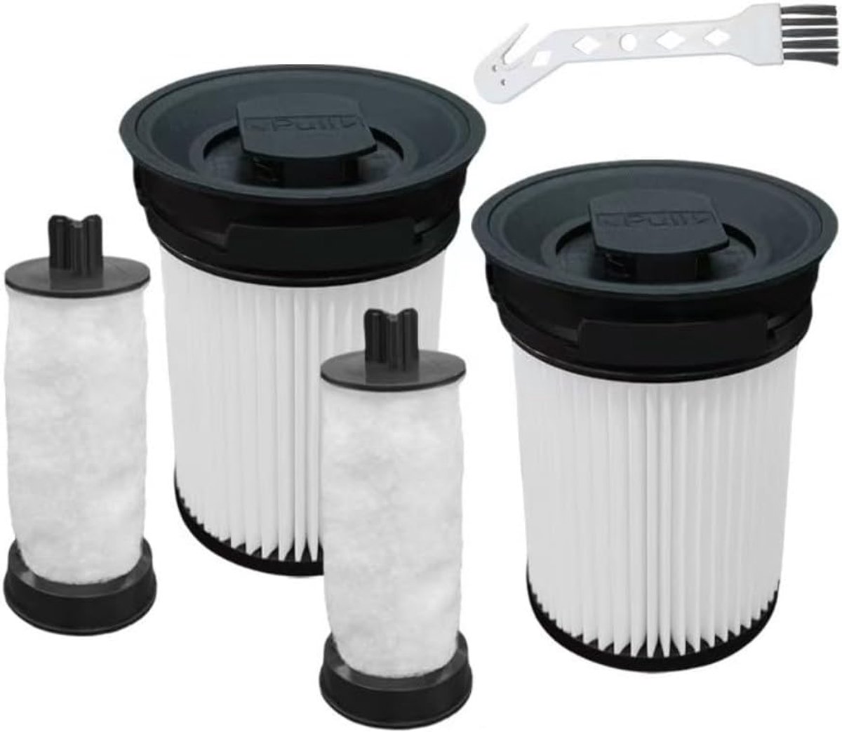 Vervangingsfilterset geschikt voor Miele Triflex HX1 stofzuiger, verwijdert effectief stof en verlengt de levensduur van uw stofzuiger (4 filters + 1 borstel).