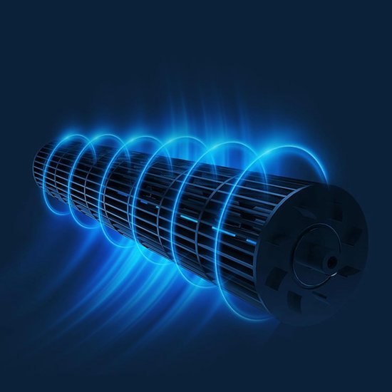 Luchtgordijn - Windscherm - Binnenklimaat - Verstelbare windhoek - 120 cm - Wit — afbeelding 3